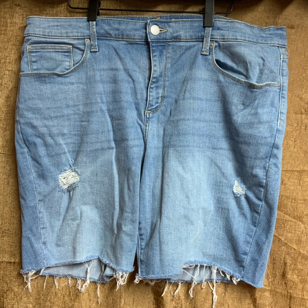 Bermuda length universal standard denim shorts